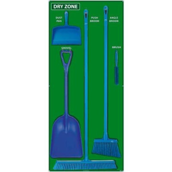 National Marker Co National Marker Dry Zone Shadow Board Combo Kit, Green/Black, 68 X 30, Alum Composite Panel- SBK136ACP